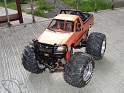 1:18 - Ertl - Ford - F150 Regular XLT Cab "Monster Truck" - 1997 - Orange - Custom - This model is a hand made with almost 10 years - 0